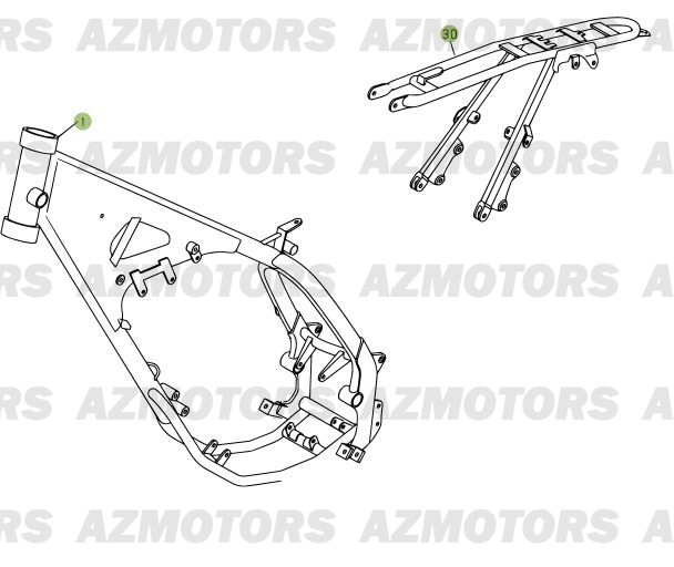 Chassis BETA Pièces Beta RR 125 Enduro 4T - 2009
