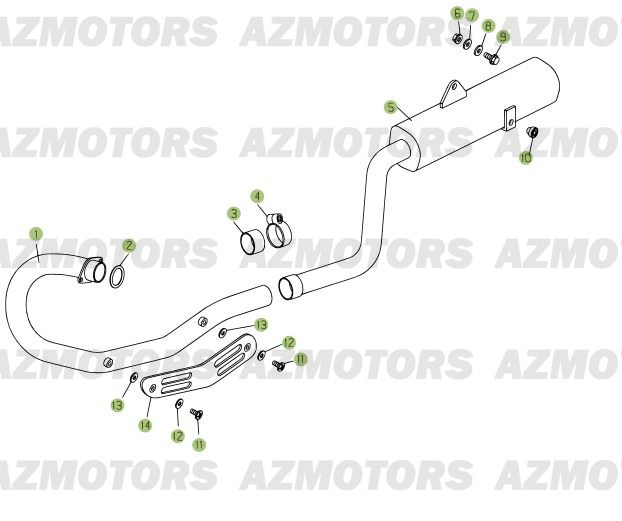 ECHAPPEMENT pour 125-RR-2009