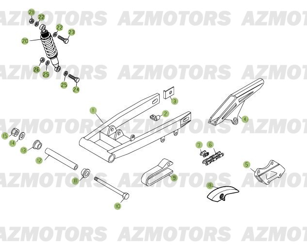 Fourche Arriere   Suspension Ar BETA Pièces Beta RR 125 Enduro 4T - 2009