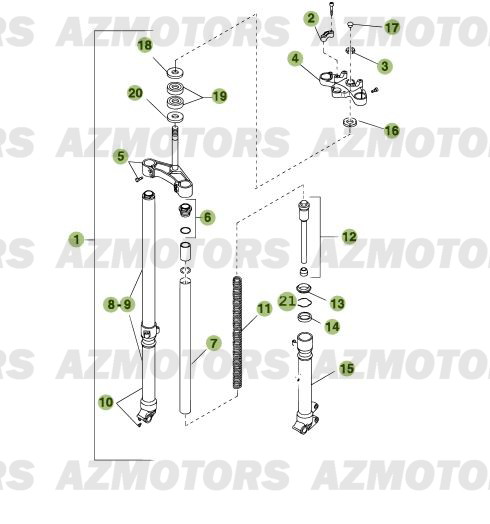 Fourche BETA Pièces Beta RR 125 Enduro 4T - 2009