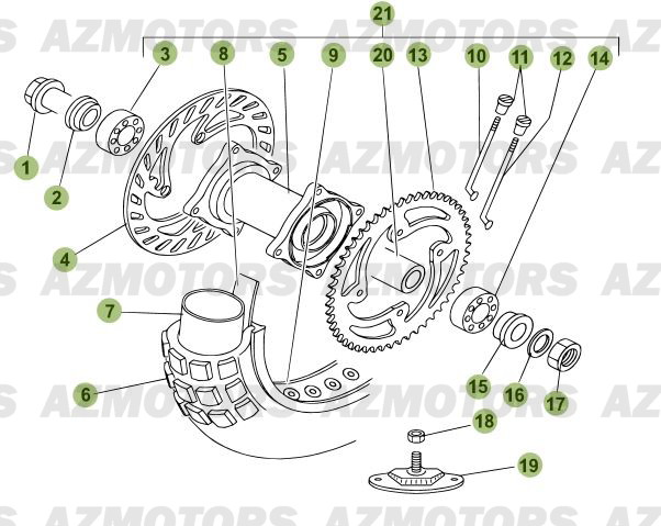 Roue Arriere BETA Pièces Beta RR 125 Enduro 4T - 2009