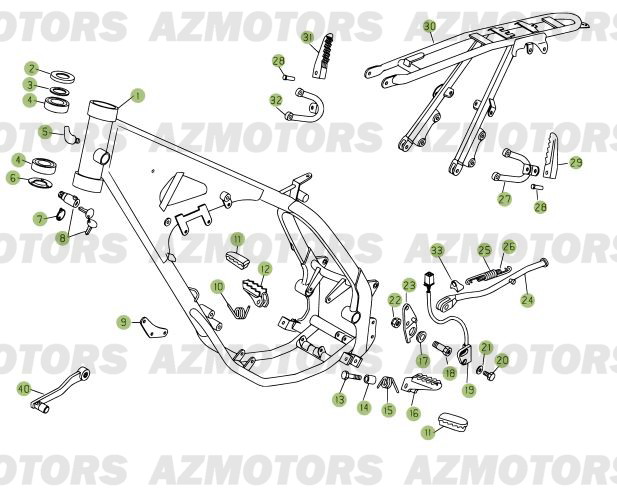 ACCESSOIRES DU CHASSIS pour 125-RR-2010-11-12