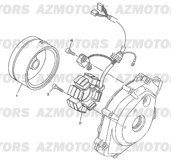 Allumage BETA Pièces Beta RR 125 Enduro 4T - 2012/2010 CHASSIS 001052 à 001140