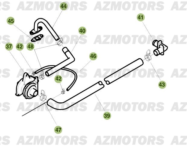 Carburateur 2 BETA Pièces Beta RR 125 Enduro 4T - 2012/2010 CHASSIS 001052 à 001140
