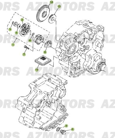 Circuit De Lubrification BETA Pièces Beta RR 125 Enduro 4T - 2012/2010 CHASSIS 001052 à 001140