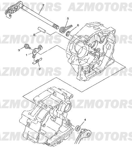 Commandes De Boite A Vitesses 2 BETA Pièces Beta RR 125 Enduro 4T - 2012/2010 CHASSIS 001052 à 001140
