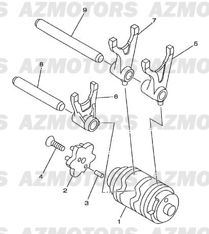 Commandes De Boite A Vitesses BETA Pièces Beta RR 125 Enduro 4T - 2012/2010 CHASSIS 001052 à 001140