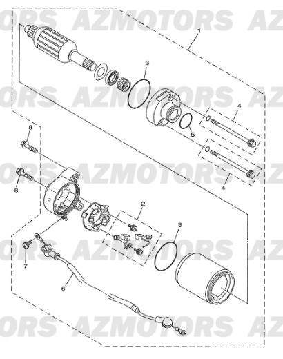 Demarrage Electrique 2 BETA Pièces Beta RR 125 Enduro 4T - 2012/2010 CHASSIS 001052 à 001140