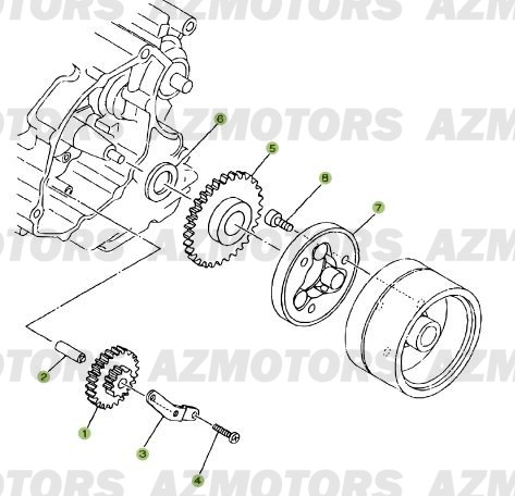 Demarrage Electrique BETA Pièces Beta RR 125 Enduro 4T - 2012/2010 CHASSIS 001052 à 001140
