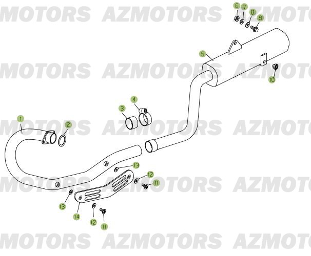 ECHAPPEMENT BETA Pièces RR 125 ENDURO 4T 2010