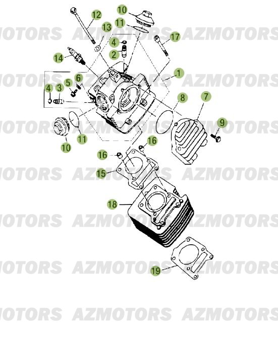 CYLINDRE   CULASSE   DISTRIBUTION BETA 125 RR 2010 11 12V2