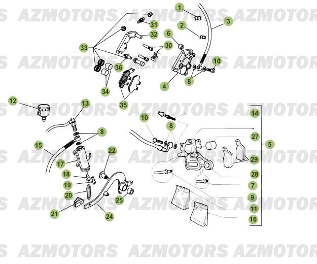 PASTILLES PINCE 25.03067/73 BETA pour FREINS de 125-RR-2010-11-12V2