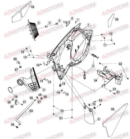 BOITIER_DU_FILTRE BETA Pièces RR Enduro 125 RR 4T LC - 2015