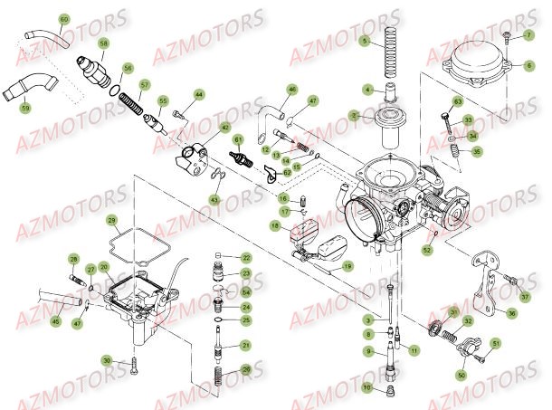 Carburateur BETA Pièces Beta RR 125 LC Enduro 4T - 2015