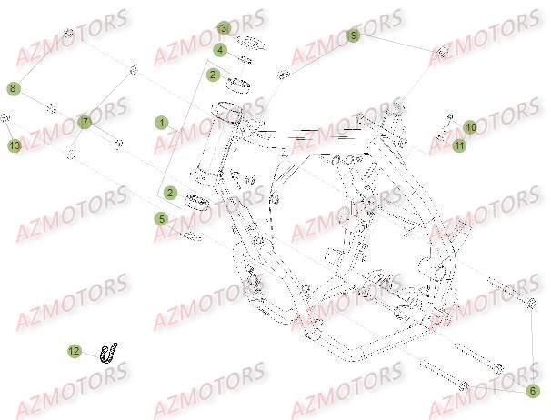 Chassis BETA Pièces Beta RR 125 LC Enduro 4T - 2015