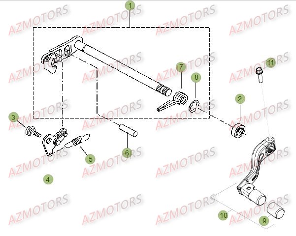 Commande Boite A Vitesses 2 BETA Pièces Beta RR 125 LC Enduro 4T - 2015