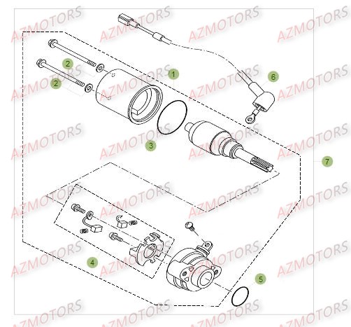 Demarreur Electrique BETA Pièces Beta RR 125 LC Enduro 4T - 2015