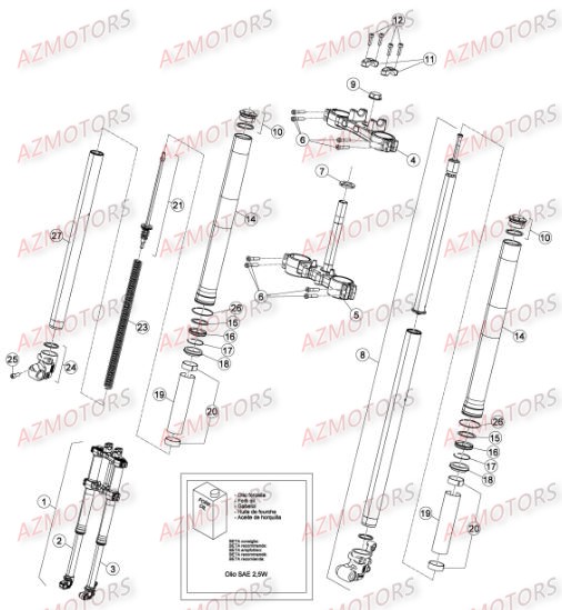 FOURCHE BETA Pièces RR Enduro 125 RR 4T LC - 2015