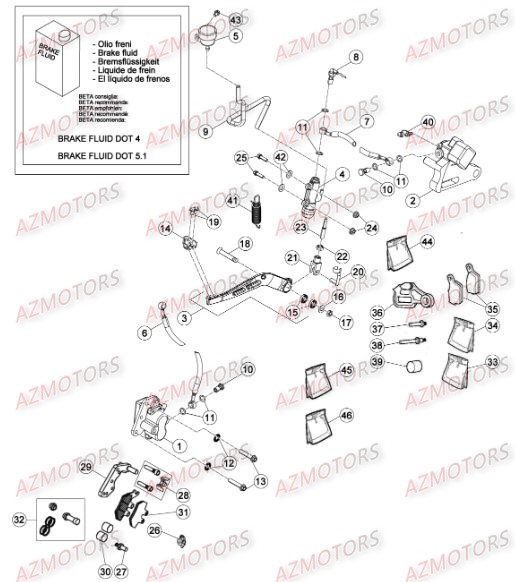 FREINS pour 125-RR-LC-15