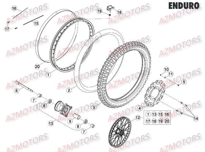 ROUE_AVANT BETA Pièces RR Enduro 125 RR 4T LC - 2015