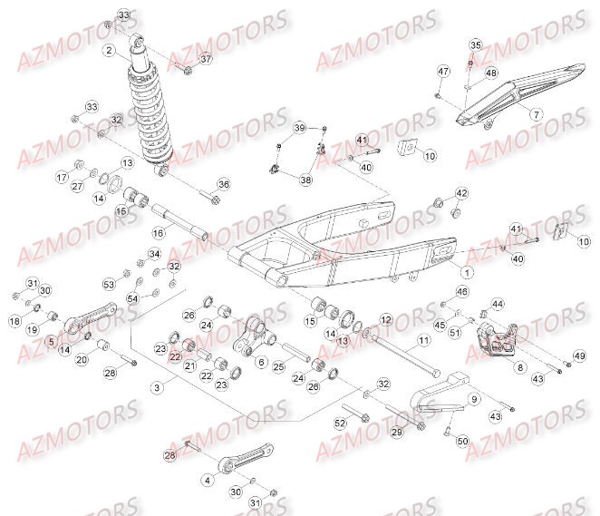 SUSPENSION_ARRIERE BETA Pièces RR Enduro 125 RR 4T LC - 2015