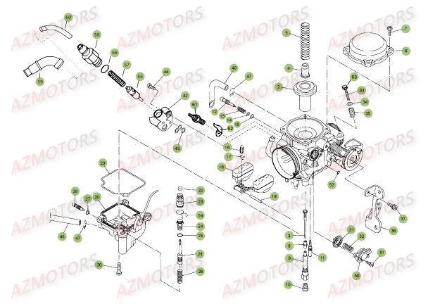 CARBURATEUR BETA Pièces RR Enduro 125 RR 4T LC - 2017