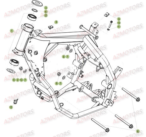 CHASSIS BETA Pièces RR Enduro 125 RR 4T LC - 2017