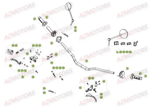 COMMANDES_GUIDON BETA Pièces RR Enduro 125 RR 4T LC - 2017