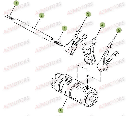 COMMANDE BOITE A VITESSES BETA 125 RR LC 17