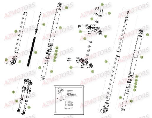 FOURCHE pour 125-RR-LC-17