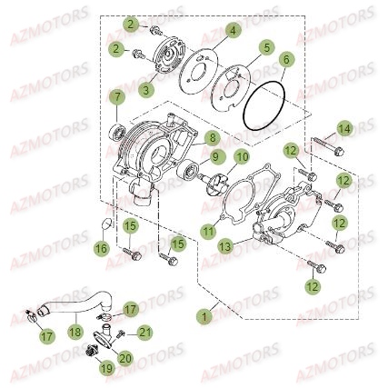 POMPE A EAU pour 125-RR-LC-17