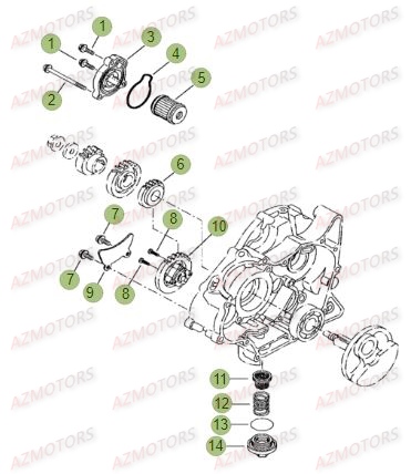 POMPE A HUILE BETA 125 RR LC 17