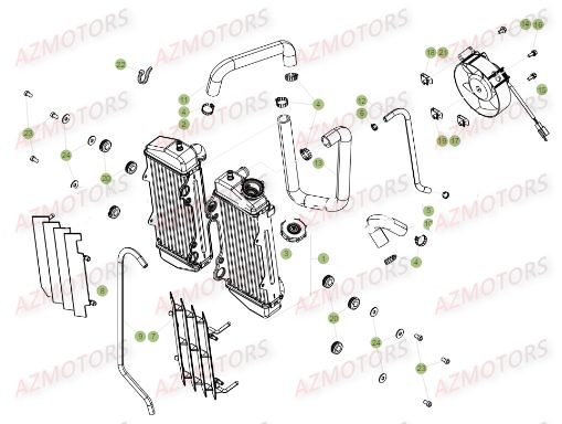 Radiateur BETA Pièces Beta RR 125 LC Enduro 4T - 2017