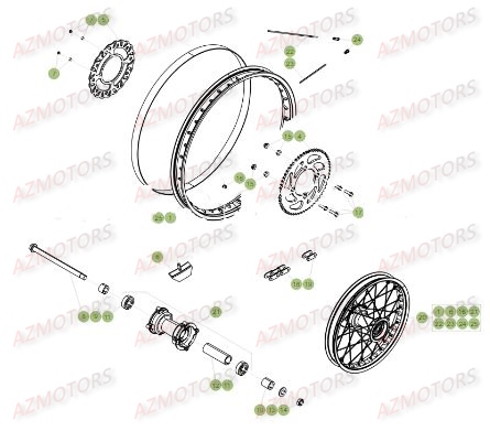 Roue Arriere BETA Pièces Beta RR 125 LC Enduro 4T - 2017