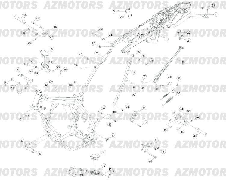 ACCESSOIRES DU CHASSIS No SERIE XX503 a 999999 BETA Pièces RR Enduro 125 RR LC 4T 2013