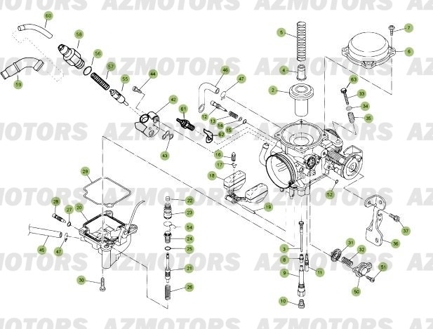 CARBURATEUR 2 BETA Pièces RR Enduro 125 RR LC 4T 2013