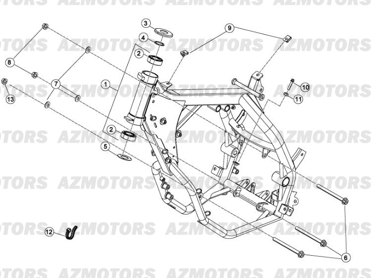 Chassis BETA Pièces Beta RR 125 LC Enduro 4T - 2013
