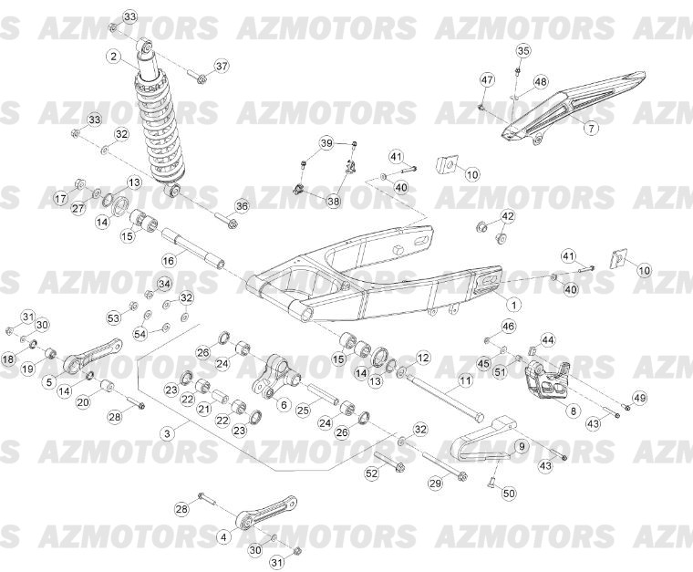 FOURCHE ARRIERE - SUSPENSION AR BETA Pièces RR Enduro 125 RR LC 4T 2013