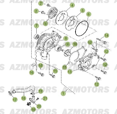 Installation De Refroidissement BETA Pièces Beta RR 125 LC Enduro 4T - 2013