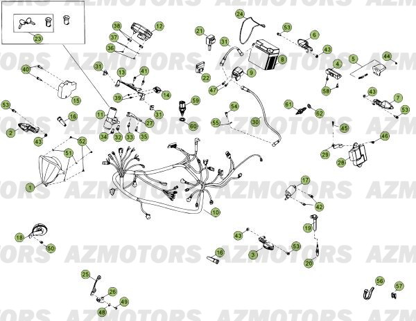Installation Electrique BETA Pièces Beta RR 125 LC Enduro 4T - 2013