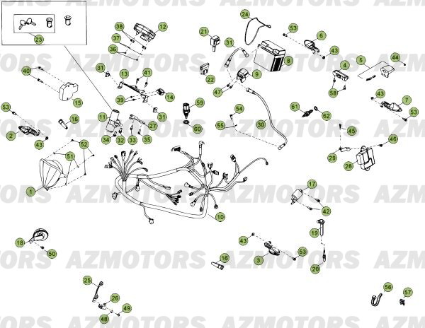 INSTALLATION ELECTRIQUE BETA Pièces RR Enduro 125 RR LC 4T 2013