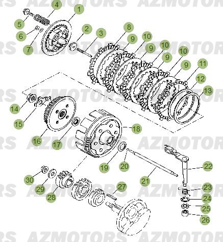 Transmission Embrayage BETA Pièces Beta RR 125 LC Enduro 4T - 2013