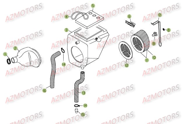 Boitier Du Filtre BETA Pièces BETA RR 125 SM 4T - [2007]
