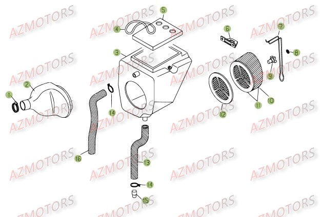 BOITIER DU FILTRE BETA Pièces BETA RR 125 SM 4T - [2007] 