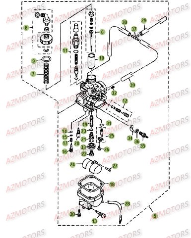 Carburateur.3 BETA Pièces BETA RR 125 SM 4T - [2007]
