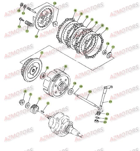 Transmission Principale   Embrayage BETA Pièces BETA RR 125 SM 4T - [2007]
