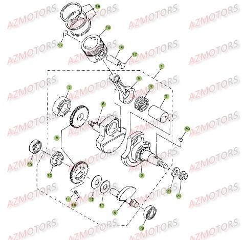 VILEBREQUIN   PISTON   CONTRE ARBRE BETA 125 SM 07