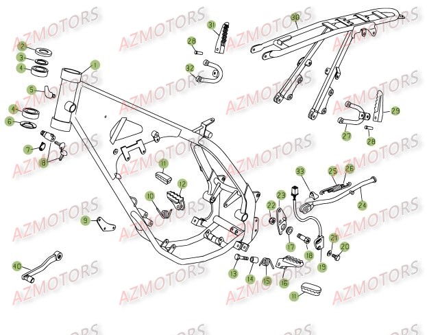 Accessoires Du Chassis BETA Pièces BETA RR 125 SM 4T - [2008]
