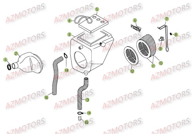 Boitier Du Filtre BETA Pièces BETA RR 125 SM 4T - [2008]
