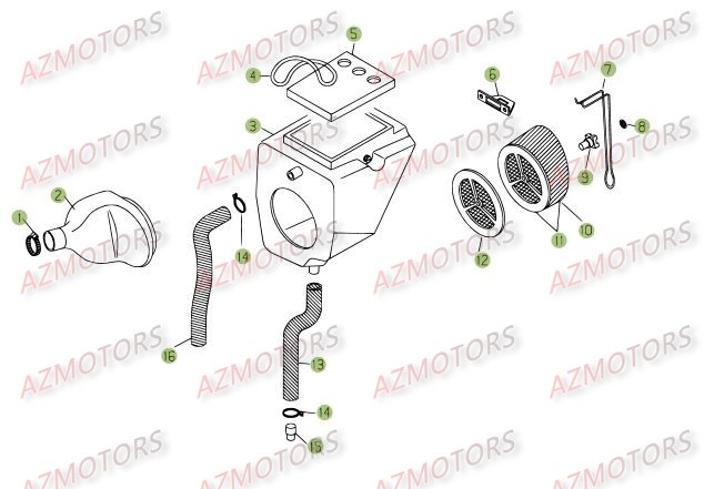 BOITIER DU FILTRE BETA Pièces BETA RR 125 SM 4T - [2008]   
 
